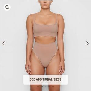 NWOT SKIMS core control thong in sienna size S/M
